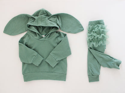 Frilly Bum Tights - Sage (matching onesie/jersey sold separately)