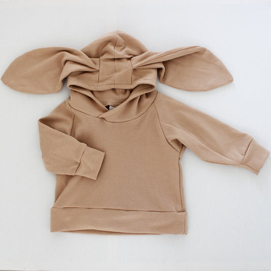 Hooded Bunny Jersey - Stone (matching tights sold separately)