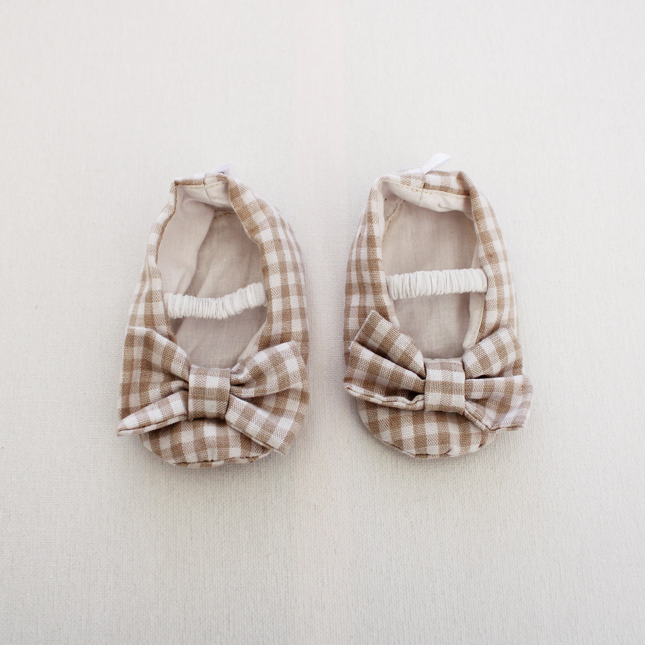Soft Sole Shoes with bow - Gingham