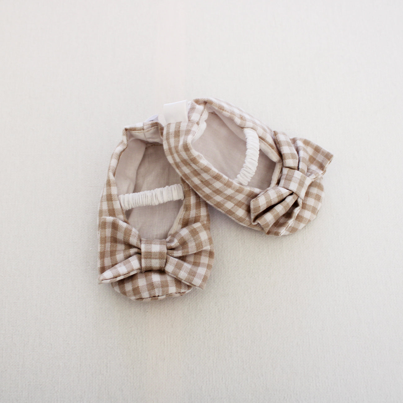 Soft Sole Shoes with bow - Gingham