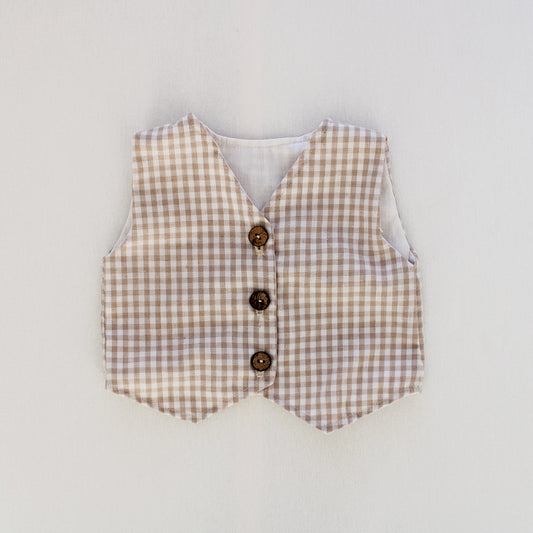 Waistcoat - Gingham (shirt + pants + bow tie sold separately)