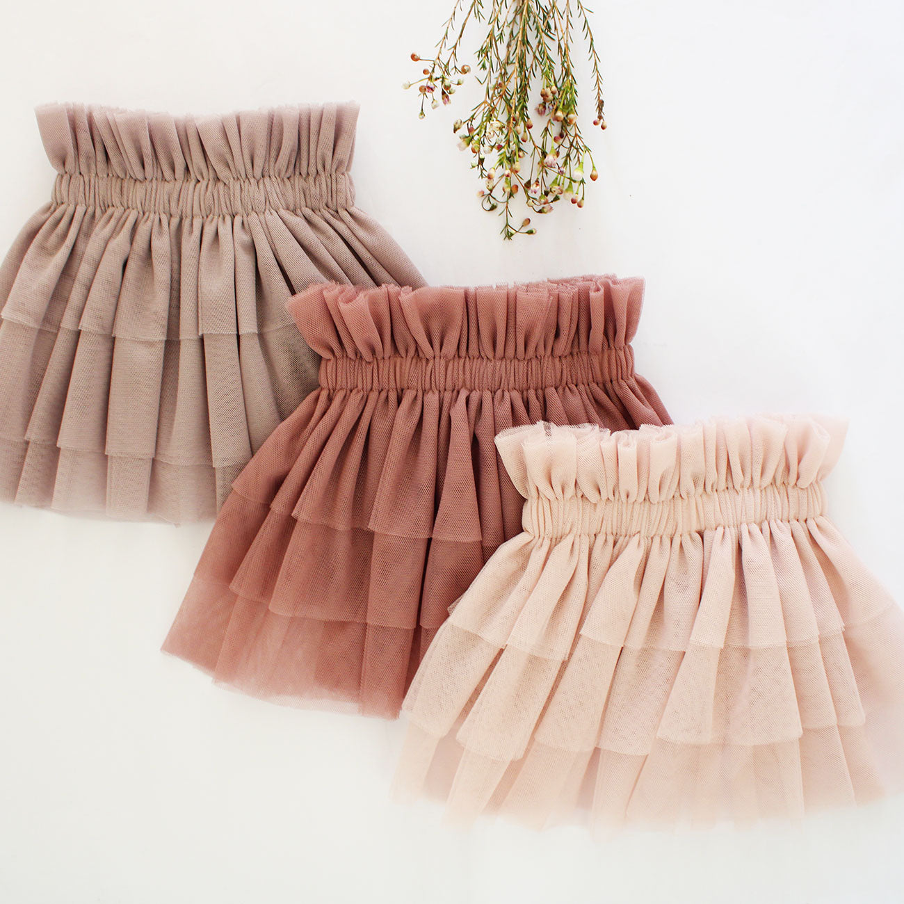 Gathered Tutu Skirt - Berry