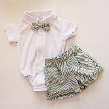 Green Stripes shorts (accessories + onesie + waistcoat sold separately)