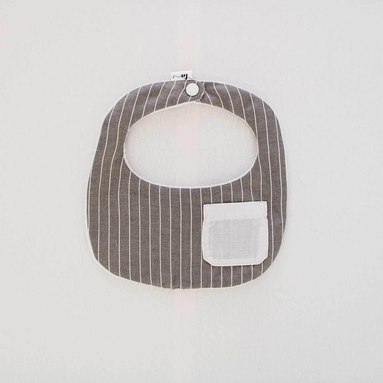 Baby Bib - Grey Stripes