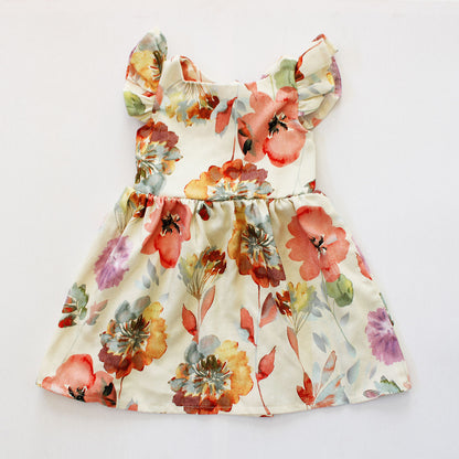 Open Back Frilly Dress - Hadassah (accessories sold separately)