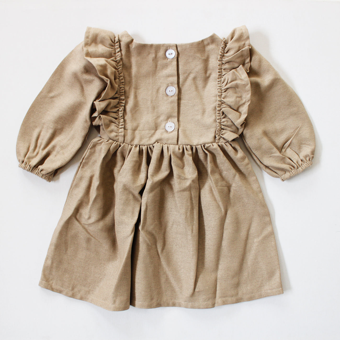 Paisley Long Sleeve Dress - Wheat Harvest (dress or romper option, shoes sold separately)