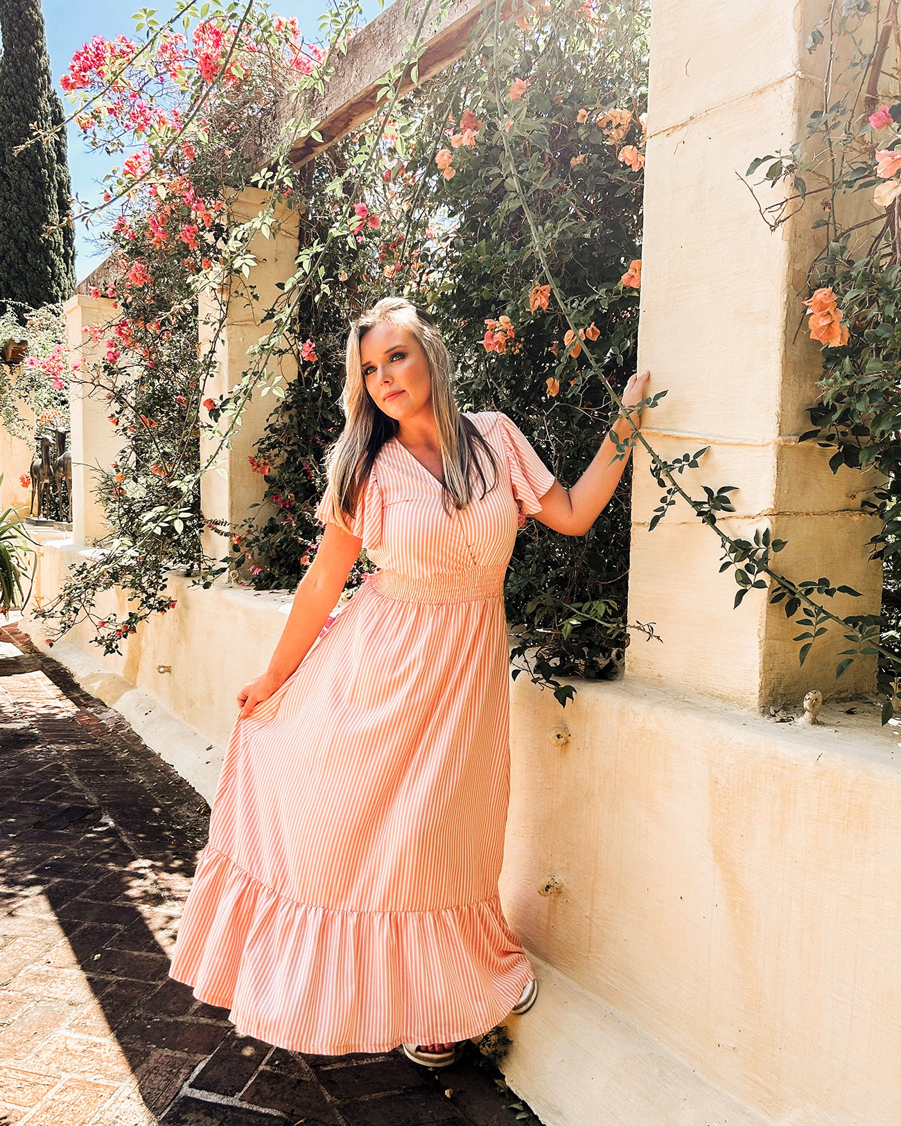 Womens Maxi Tier Dress - Ice Cream Sundays