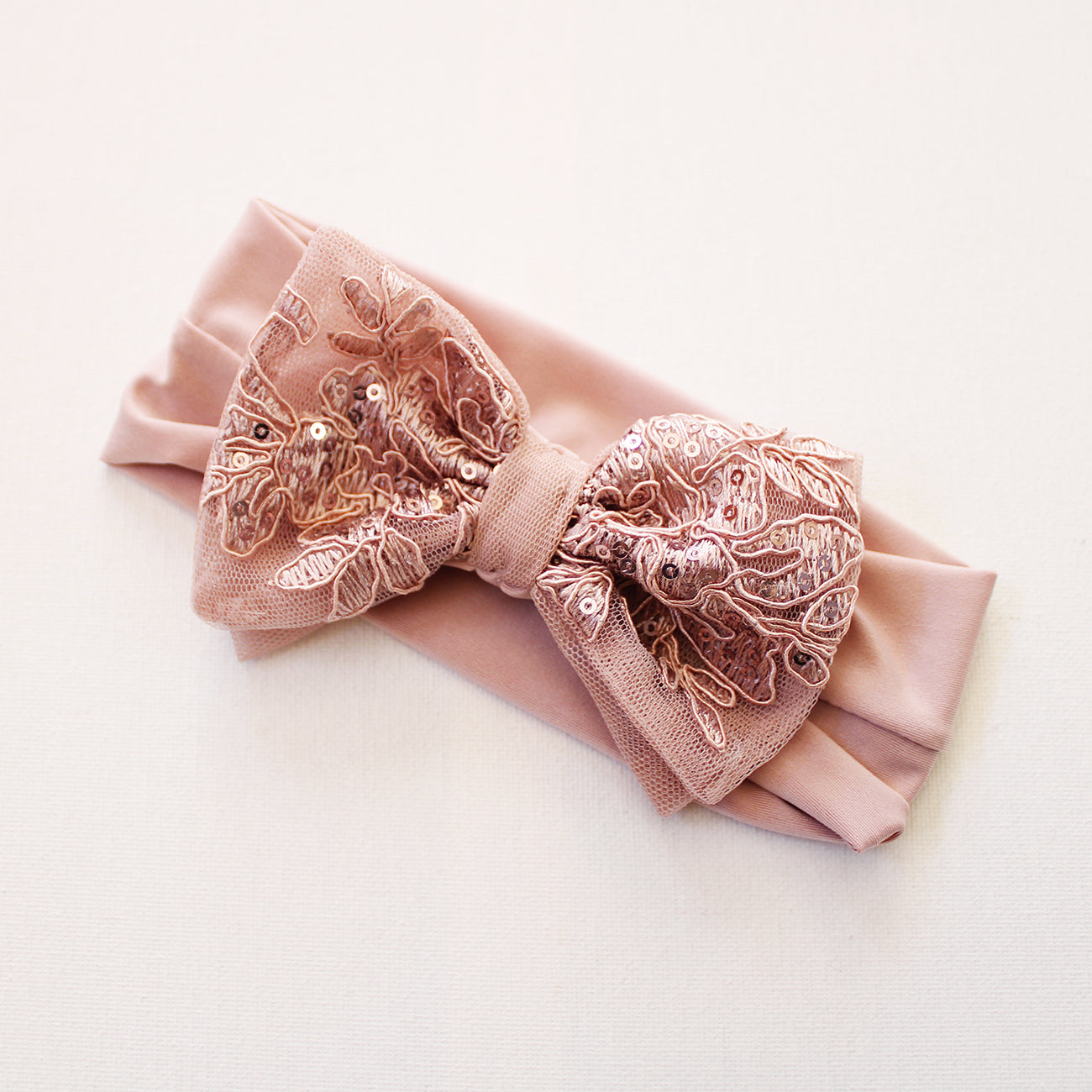 Isabella Dusty Pink Lace Romper + Headband (shoes sold seperately)