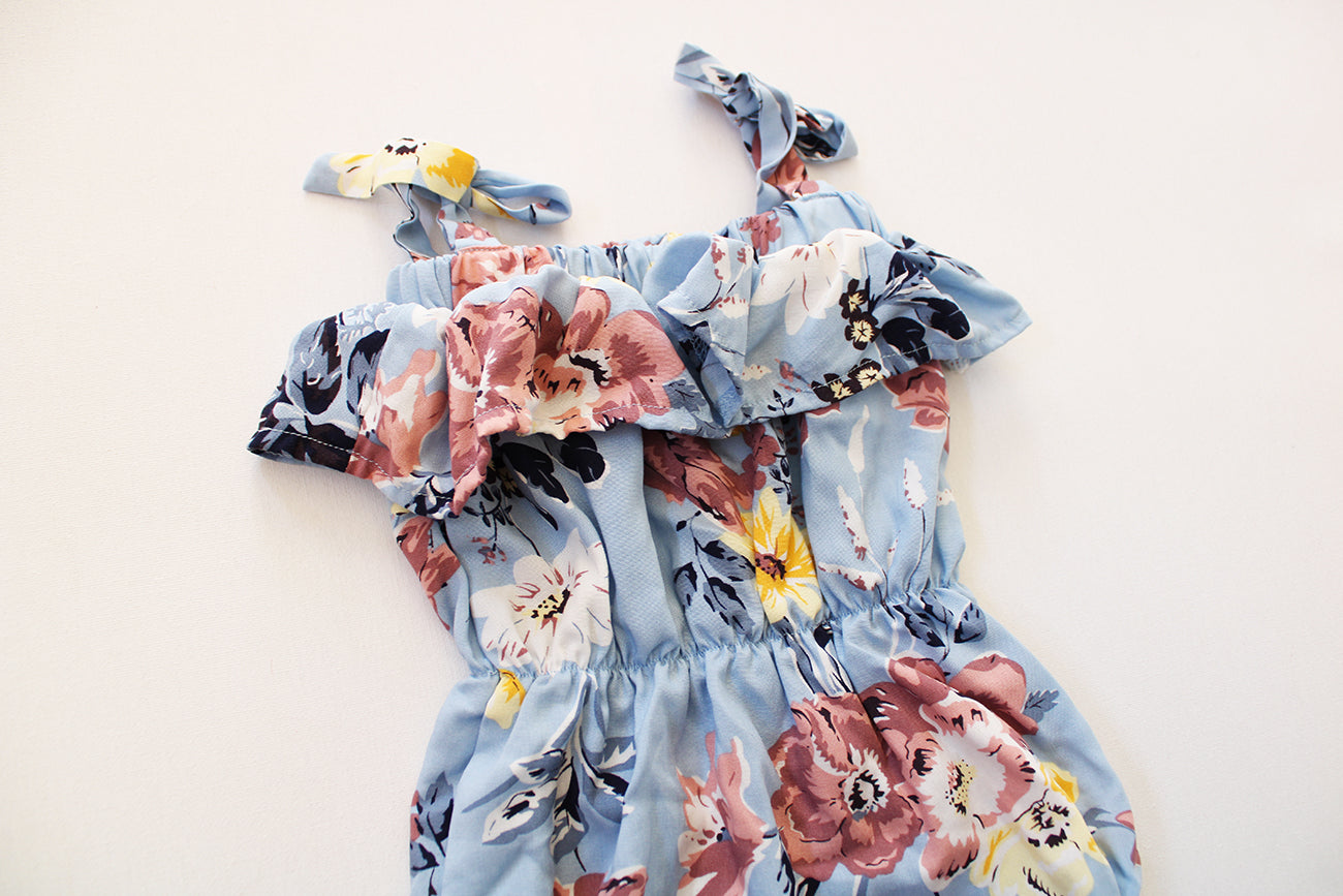 Tie Strap Romper - Blue Ivy