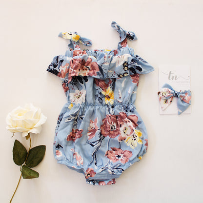 Tie Strap Romper - Blue Ivy