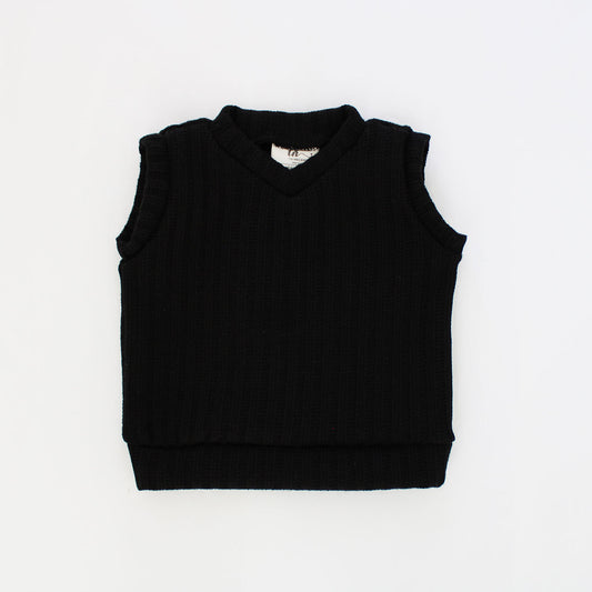 Sleeveless Knit Jersey - Black