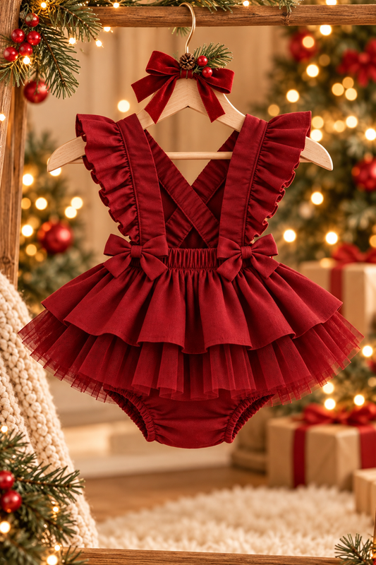 Mistletoe Playsuit (onesie + headband sold separately)