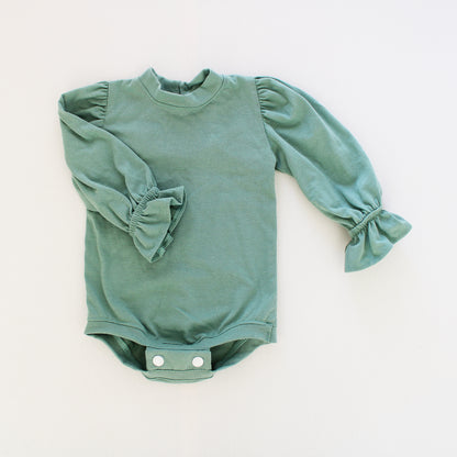 Magnolia Long Sleeve Onesie - Sage