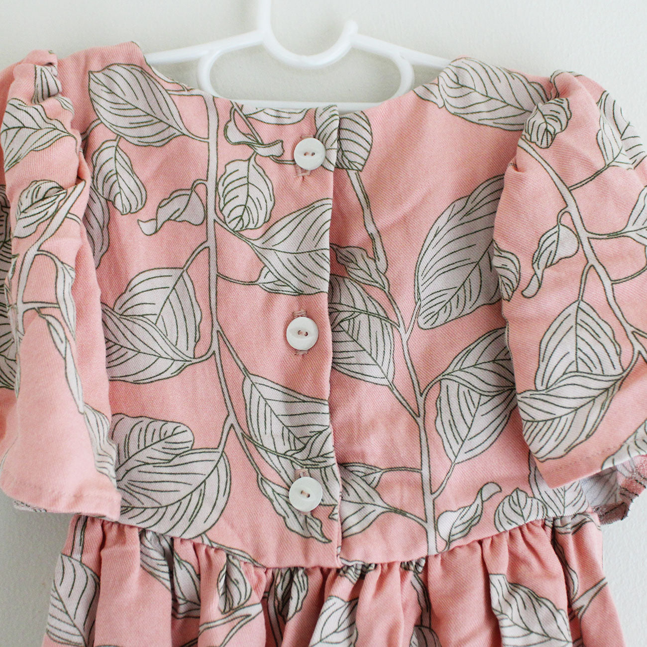 Magnolia Short Sleeve Dress - Coral Green Floral