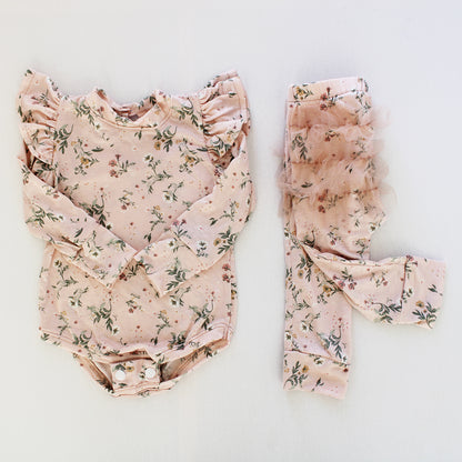 Frilly Bum Tights - Meadow Dreams (matching onesie sold separately)