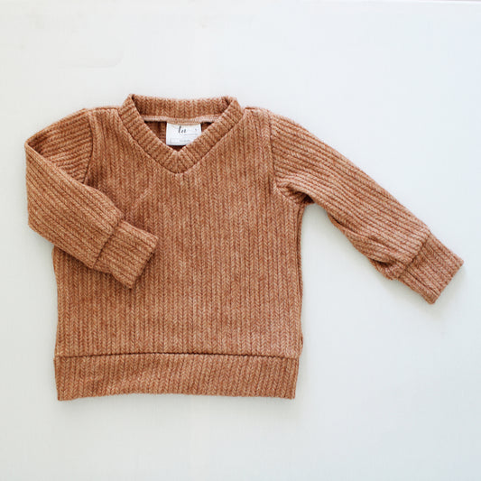 Mason V-Neck Knit Jersey - Oatmeal