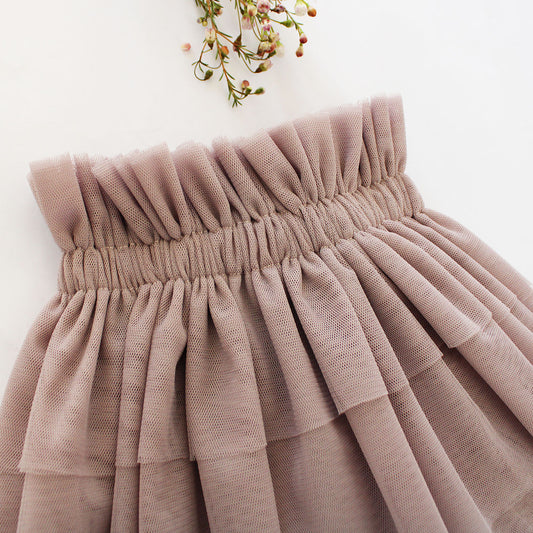 Gathered Tutu Skirt - Plum