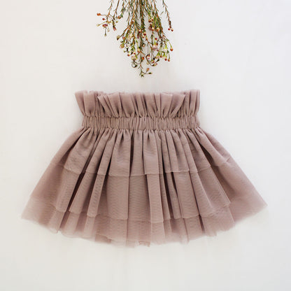 Gathered Tutu Skirt - Plum