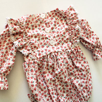 Pink Scarlet long sleeve Romper (accessories sold separately)