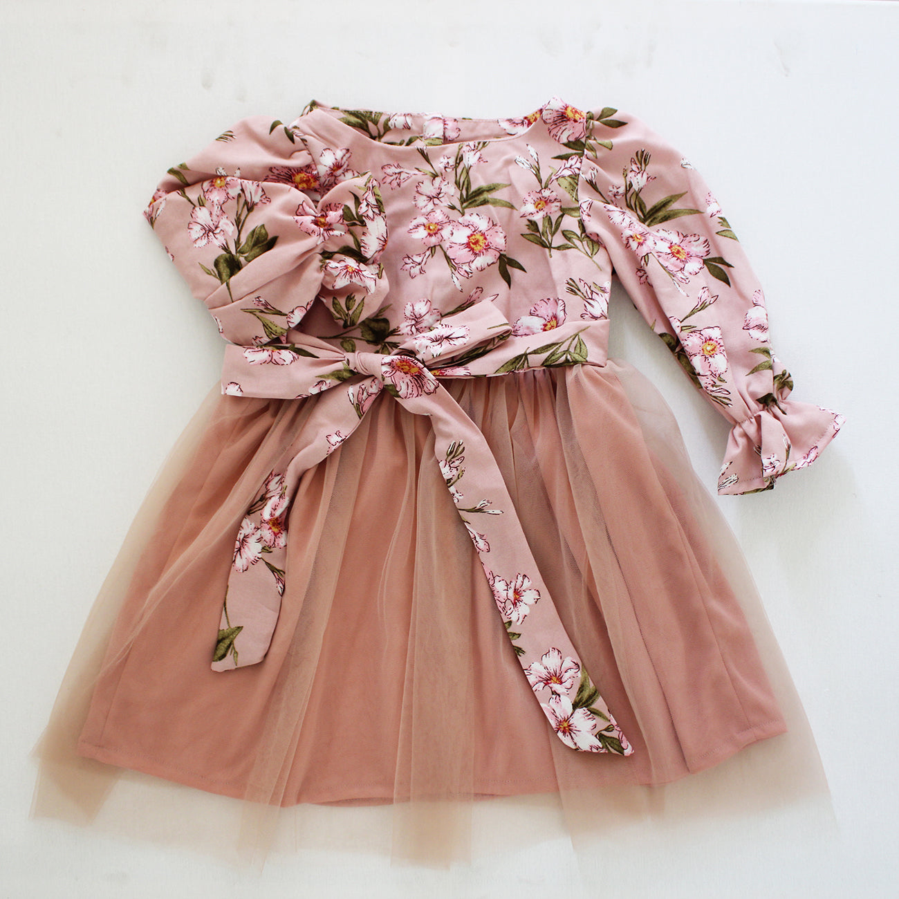 Magnolia Long Sleeve Dress - Willow Petals (headband sold separately)