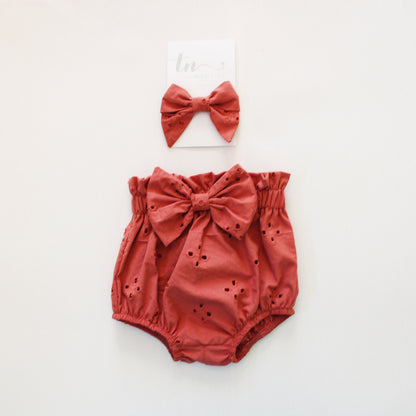 Rosewood Anglaise Bloomer with Bow (onesie + accessories sold separately) LIMITED EDITION