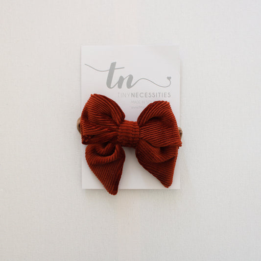 Stretch Corduroy Rust Nylon Headband