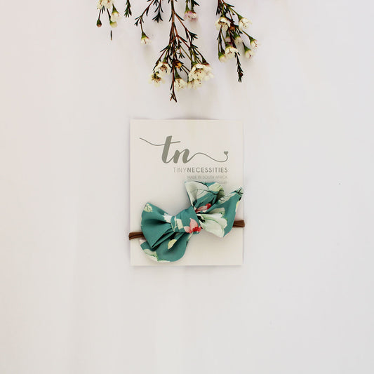 Sage Floral Nylon Headband