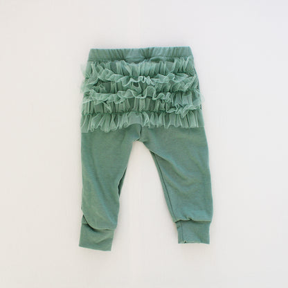 Frilly Bum Tights - Sage (matching onesie/jersey sold separately)