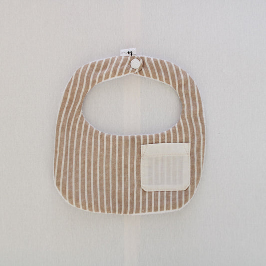Baby Bib - Sand Stripes