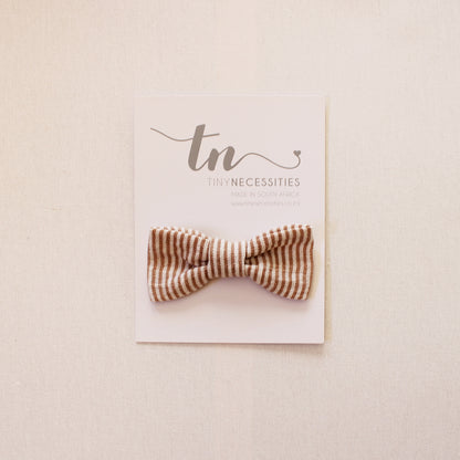 Sand Stripes Bow Tie