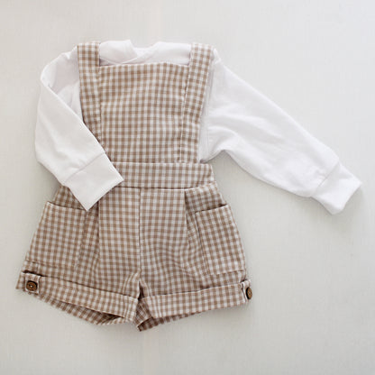Gingham Stone/White Dungaree