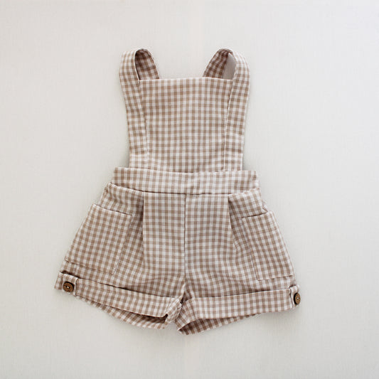 Gingham Stone/White Dungaree