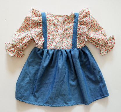 Strawberry Picking Long Sleeve Dress (accessories sold separately)