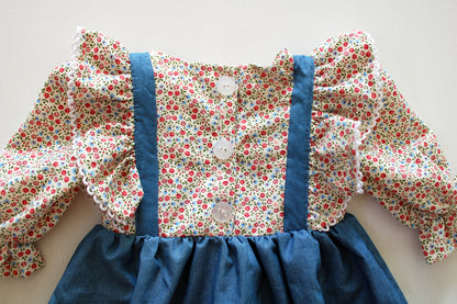 Strawberry Picking Long Sleeve Dress (accessories sold separately)