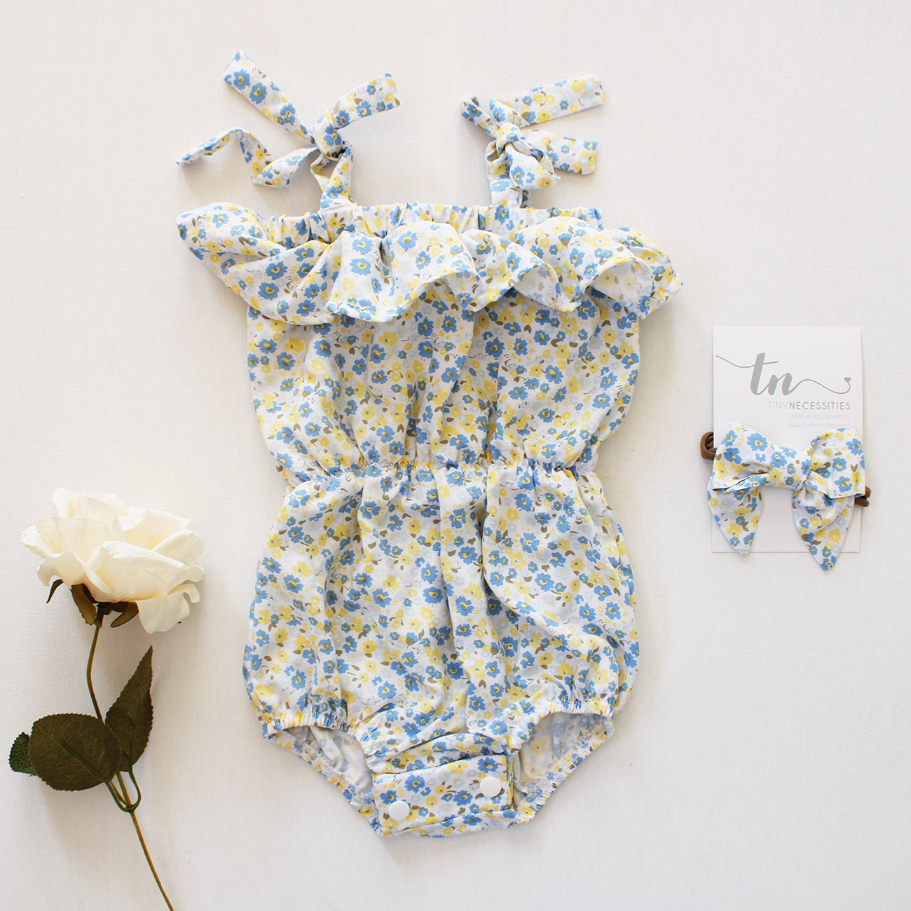 Tie Strap Romper - The Fields (headband sold separately)