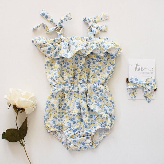 Tie Strap Romper - The Fields (headband sold separately)