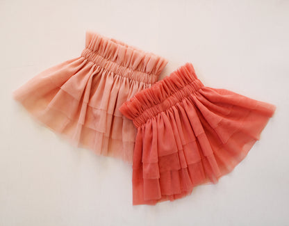 Gathered Tutu Skirt - Watermelon