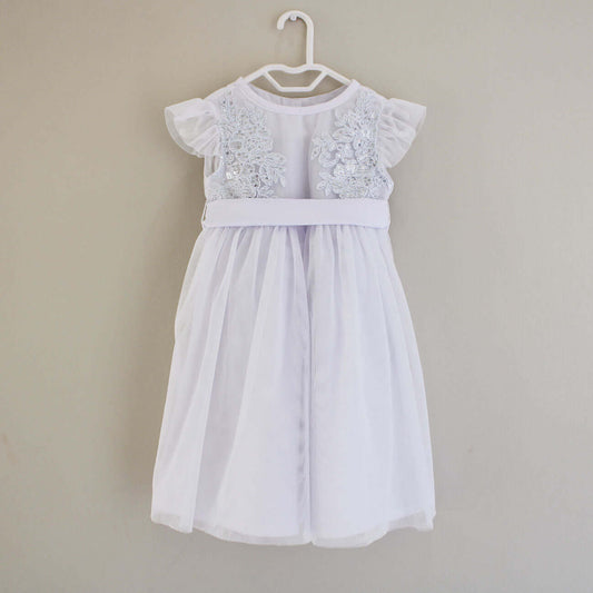 Anne white christening dress (headband included)10 working days lead time