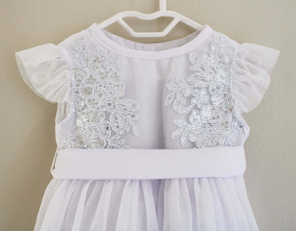Anne white christening dress (headband included)10 working days lead time